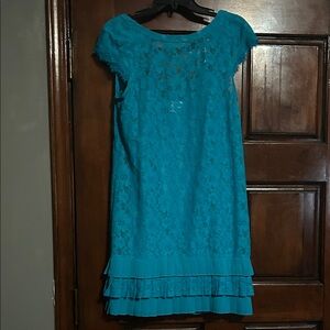 Jessica Simpson Teal Lace Cocktail Dress